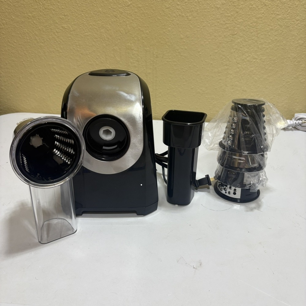 HOMDOX Electric Cheese Grater Slicer Shredder 5-in-1 Salad Maker 5 Blades